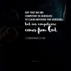 2 Corinthians 3:5 - Our Competence is of God