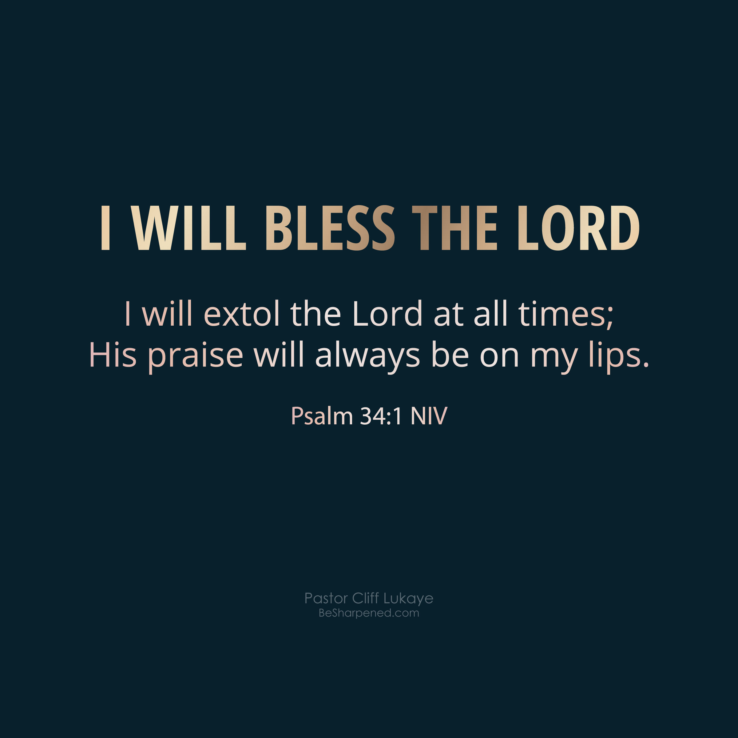 Psalm 34:1