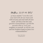 Matthew 22:37-40