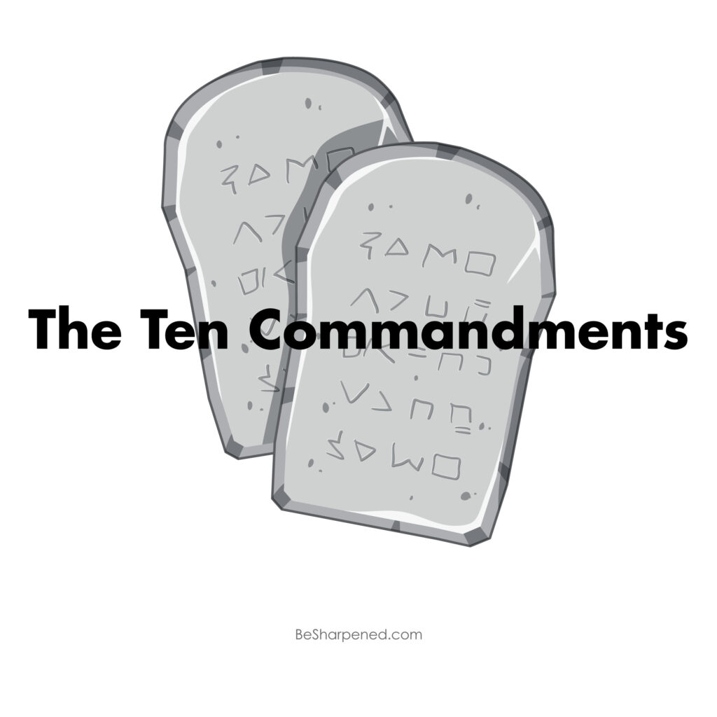 Ten Commandments on 2 tablets
