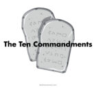 Ten Commandments on 2 tablets