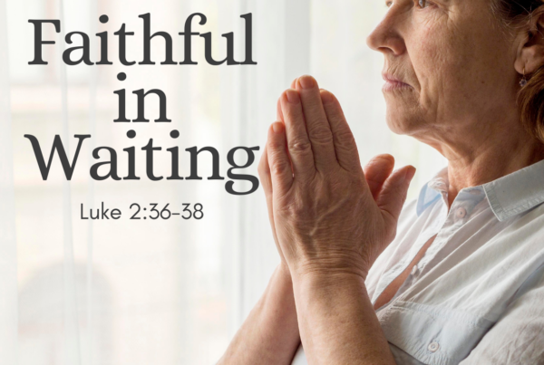 Luke 2:36-38 brings out the theme Faithful in Waiting for God's promise (Weekly Devotional)